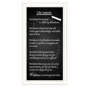 "Life Lessons" in a white grooved frame "Life Lessons" in a white grooved frame
