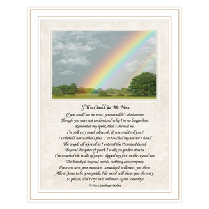 "If You Could See Me Now" (Double Rainbow) 14x18 in a white grooved frame. "If You Could See Me Now" (Double Rainbow) 14x18 in a white grooved frame.