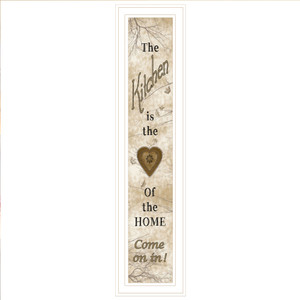 "Vintage Kitchen" art print in a white grooved frame