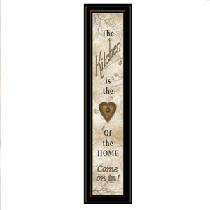 "Vintage Kitchen" art print in a black grooved frame "Vintage Kitchen" art print in a black grooved frame