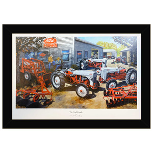 Copyrighted & Signed Russell Sonnenberg "The Ford Family" Tractor Framed Print in a beautiful farm background Copyrighted & Signed Russell Sonnenberg "The Ford Family" Tractor Framed Print in a beautiful farm background