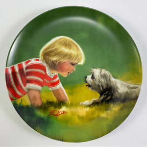 "Making Friends" Collectors Plate-Zolan Image: © Modern2Historic "Making Friends" Collectors Plate-Zolan Image: © Modern2Historic