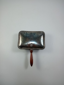 Vintage/Antique Silent Butler Wood Handle Crumb Ash Tray Silver Plated Vintage/Antique Silent Butler Wood Handle Crumb Ash Tray Silver Plated