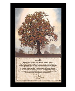 "Living Life" in a decorative black frame "Living Life" in a decorative black frame