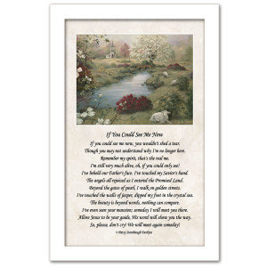 If You Could See Me Now,  A framed print in a white frame