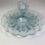 Ornate Feather Blue Pattern 50's Jeanette Glass Company