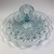 Ornate Feather Blue Pattern 50's Jeanette Glass Company