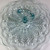 Ornate Feather Blue Pattern 50's Jeanette Glass Company  detail