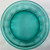 Arcoroc France Turquoise Aqua Glass Round Serving Bowl