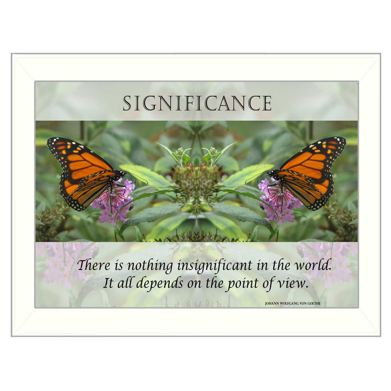 significance in a white frame