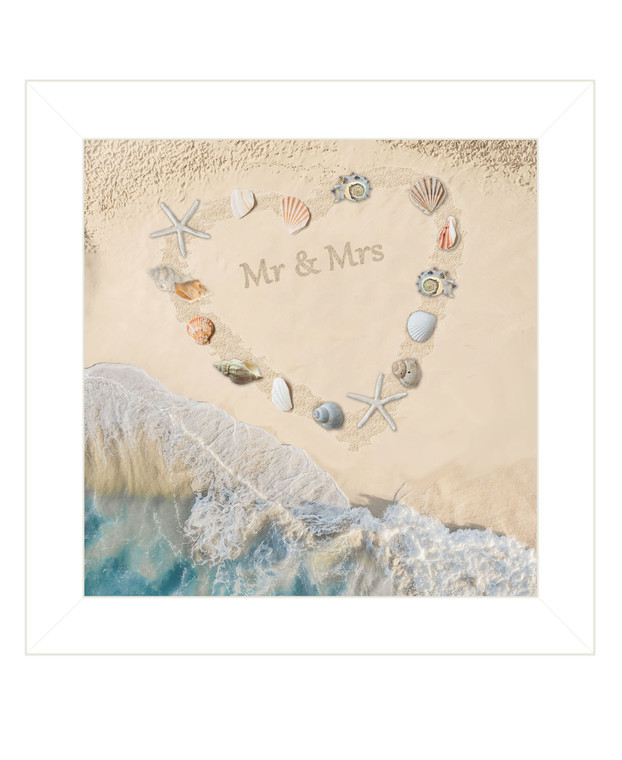 "Marriage is a Beach" in a white frame