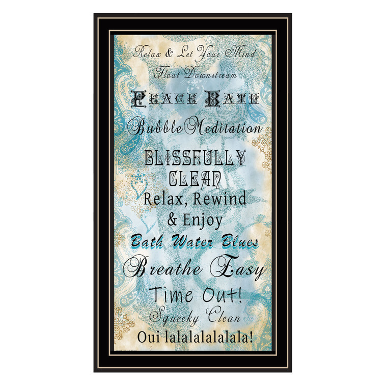 "Paris Bath" in a black grooved frame