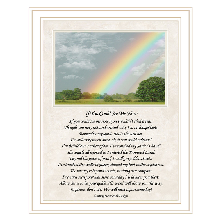 "If You Could See Me Now" (Double Rainbow) 14x18 in a white grooved frame.