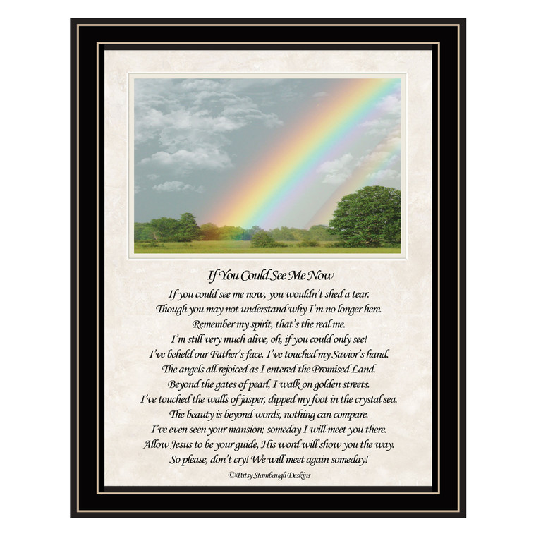 "If You Could See Me Now" (Double Rainbow) 14x18 in a black grooved frame