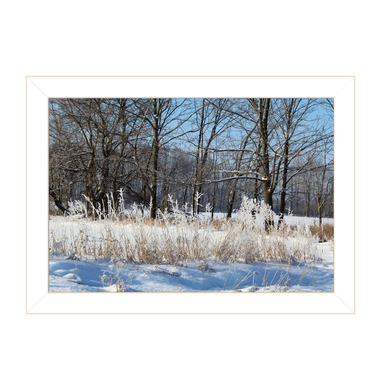 "Nature's Simple Blessings" in a white frame with sanded edges