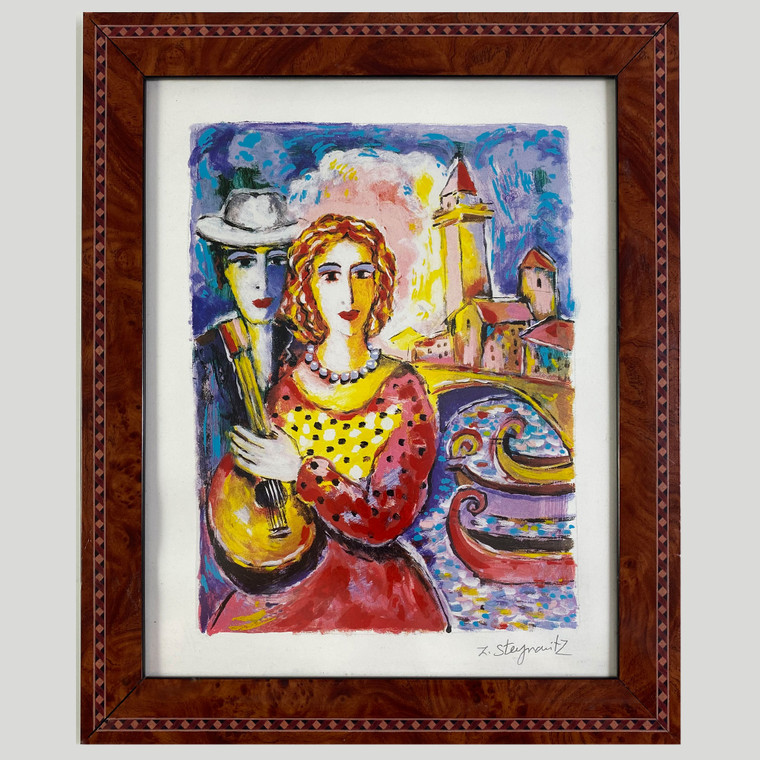 "Beauty and Beau" by Zamy Steynovitz-framed print is a seriolithograph