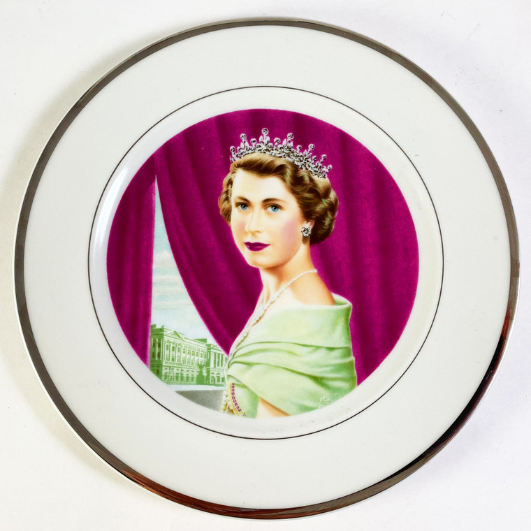 Queen Elizabeth plate - image front