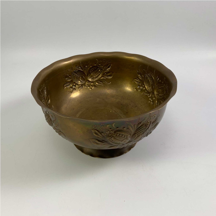 Ornate Lacquered Brass Bowl from Sweden-Nils Johan Image: © Modern2Historic