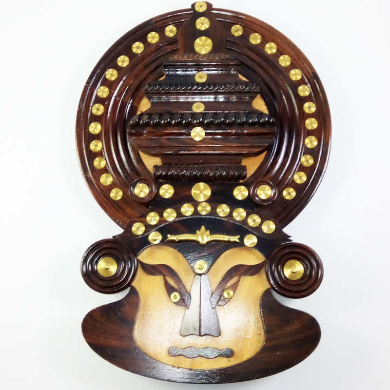Kathakali Mask Decorative Wall Hanging is a wooden Indian wall mask