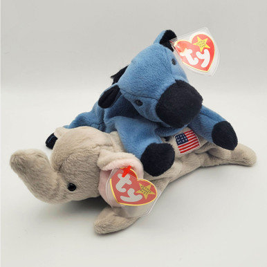 Beanie Babiesレフティライティスペシャルバージョン2体セット Righty and Lefty Beanie Baby Set