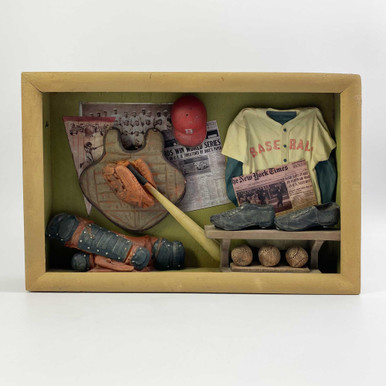 アンティーク　アメリカ　History of Baseball シャドーボックス アンティーク アメリカ History of Baseball シャドーボックス