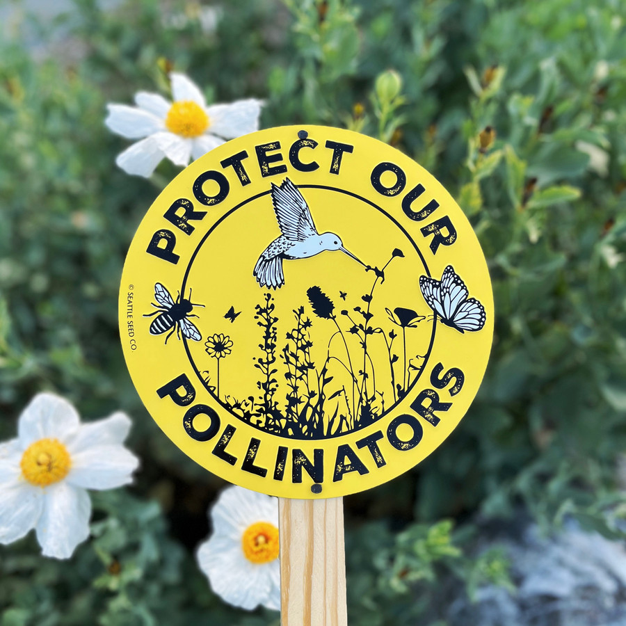 Metal Garden Sign - Protect Our Pollinators