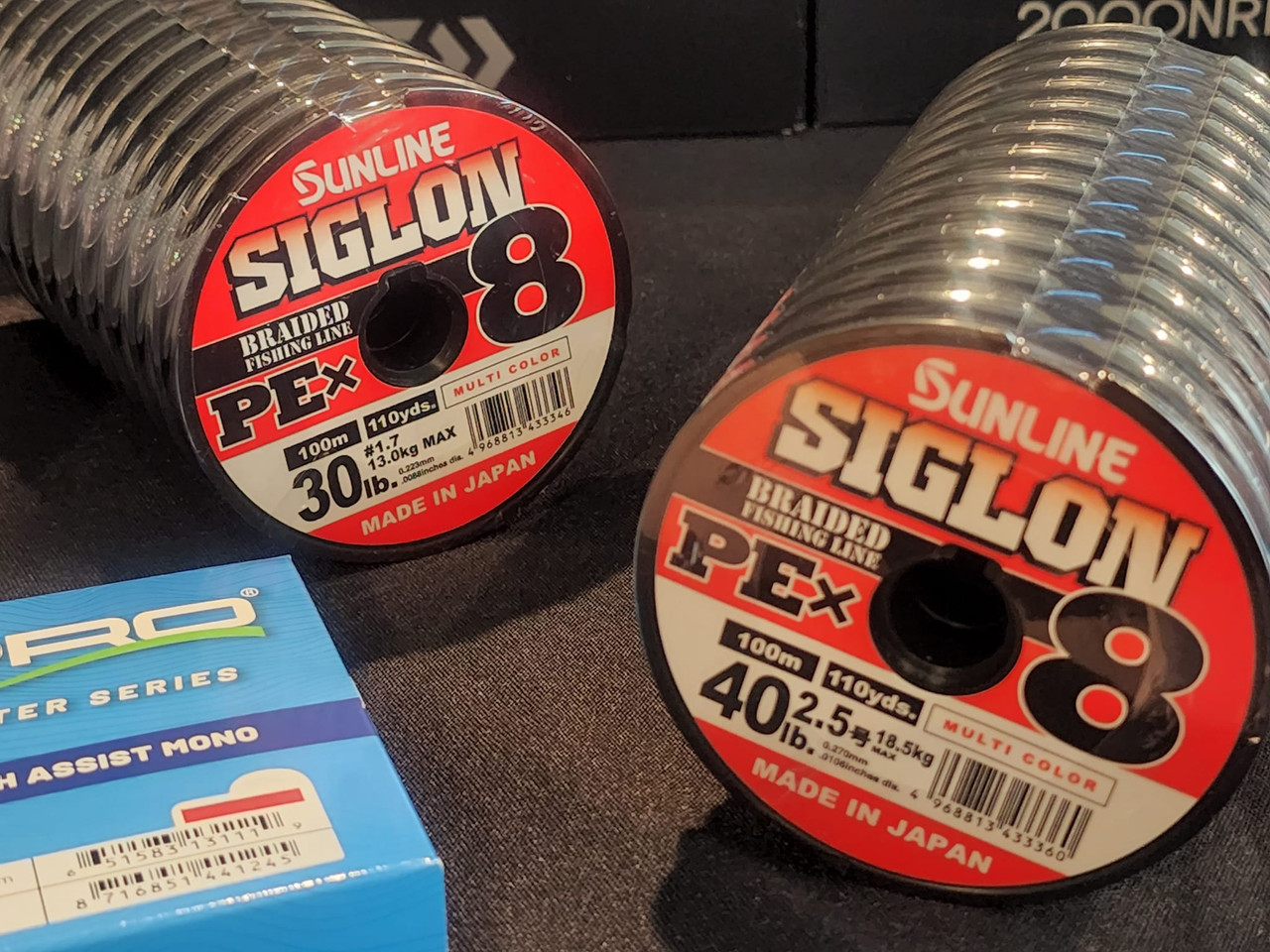 Siglon Braided Line X8 200M P.E 2.5 40LB Multi Color (2172) Sunline for  sale online