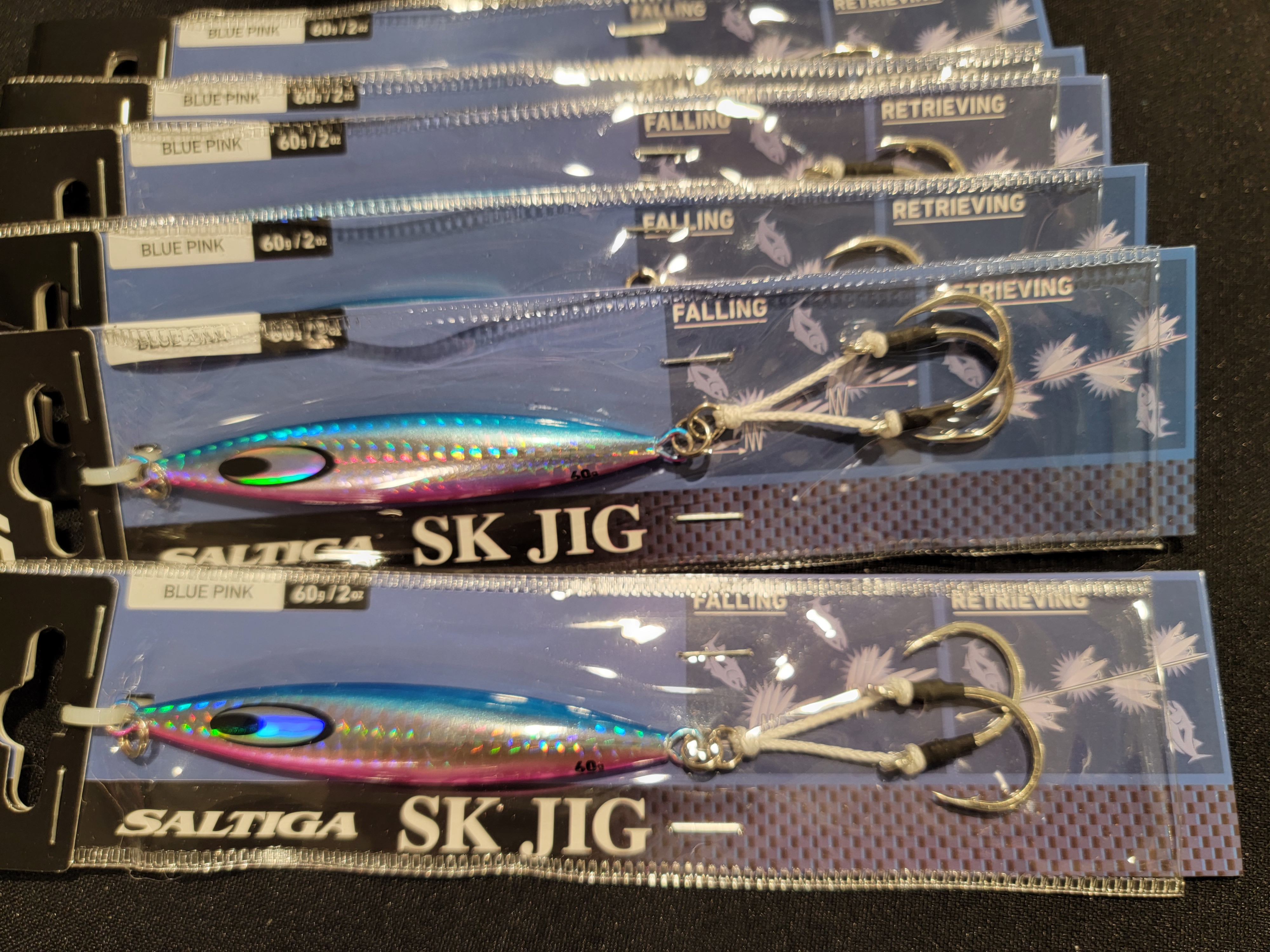 Daiwa Saltiga SK Metal Jig 2oz, 3/0 Assist Hooks, Orange Gold, SA-SK60G05 