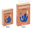 Marrakech Typography Minimalist Abstract Travel Style Faux Book Décor for Coffee Table Decor