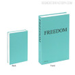 Freedom Typography Modern Fake Book Décor Gift for Men Book Decoration