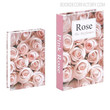 Pink Rose Typography Floral Fake Book Décor Gift for Simulation Book Cabinet Decoration