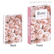 Pink Rose Typography Floral Faux Book Décor for Coffee Table Decor