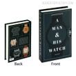 A Man & His Watch Typography Modern Fake Book Décor Gift for Modern Study Room