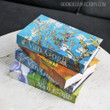 The Starry Night Vincent Van Gogh Vintage Landscape 4 Piece Faux Book Set for Bookshelf Decoration