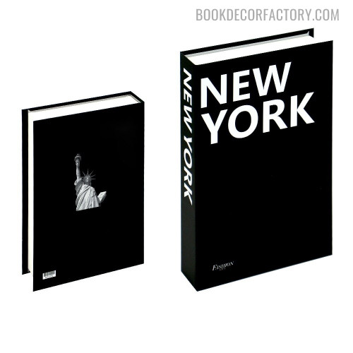 New York City Typography Modern Faux Book Décor Gifts For Men