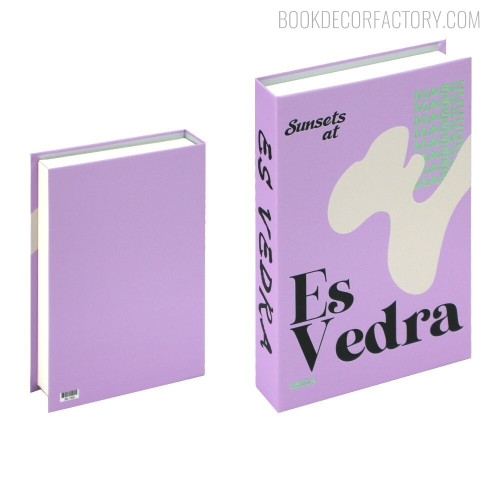 Es Vedra Typography Abstract Travel Style Fake Book Décor Gift for Men Book Decoration