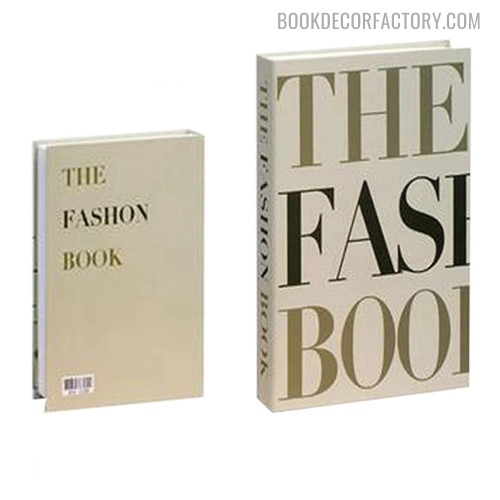Fashion Book Typography Modern Fake Book Decor For Living Room Ideas
