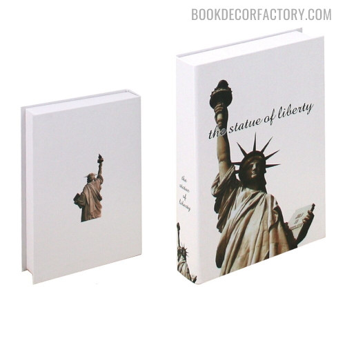 Liberty Typography Vintage Fake Book Décor For Living Room Ideas