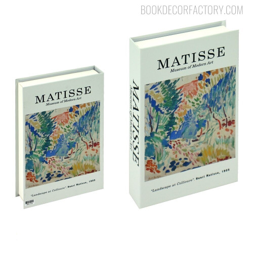 Landscape at Collioure Typography Retro Henri Matisse Faux Book Décor for Home Decorative Book Study Shelf