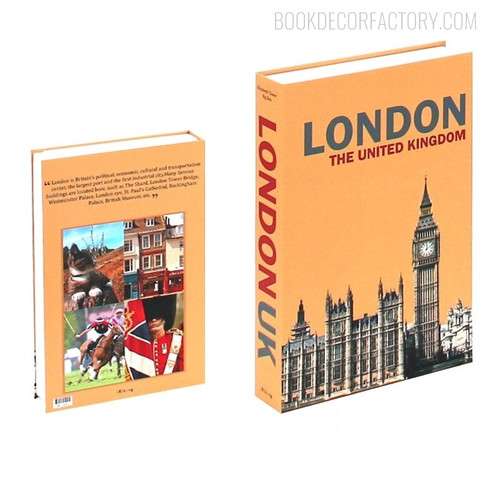 London Typography Architecture Modern Faux Book Decor For Father's Day Gifts