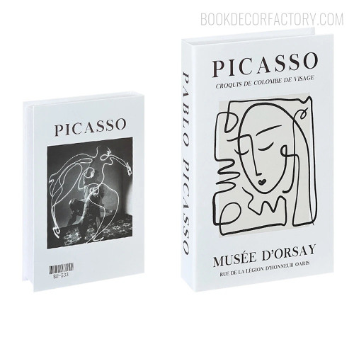 Pablo Picasso Artist Inspired Art Lady Face Figure Decorative Book Box for Home Décor