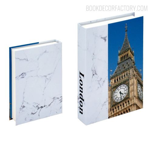 Big Ben London City Typography Modern Decorative Book Box For Dining Room Decoration