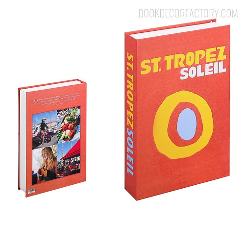 St Tropez Soleil Typography Abstract Figure Cityscape Modern Decorative Book Boxes For Room Decoration