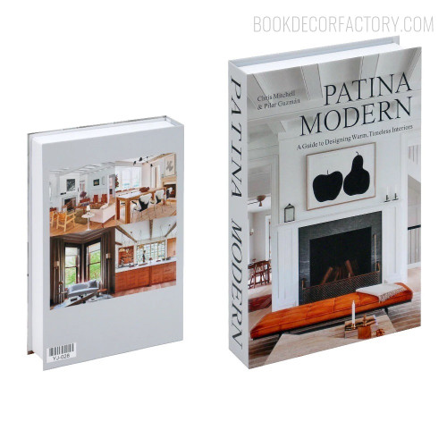 Patina Modern Architecture Typography Contemporary Decorative Book Box For Room Decor