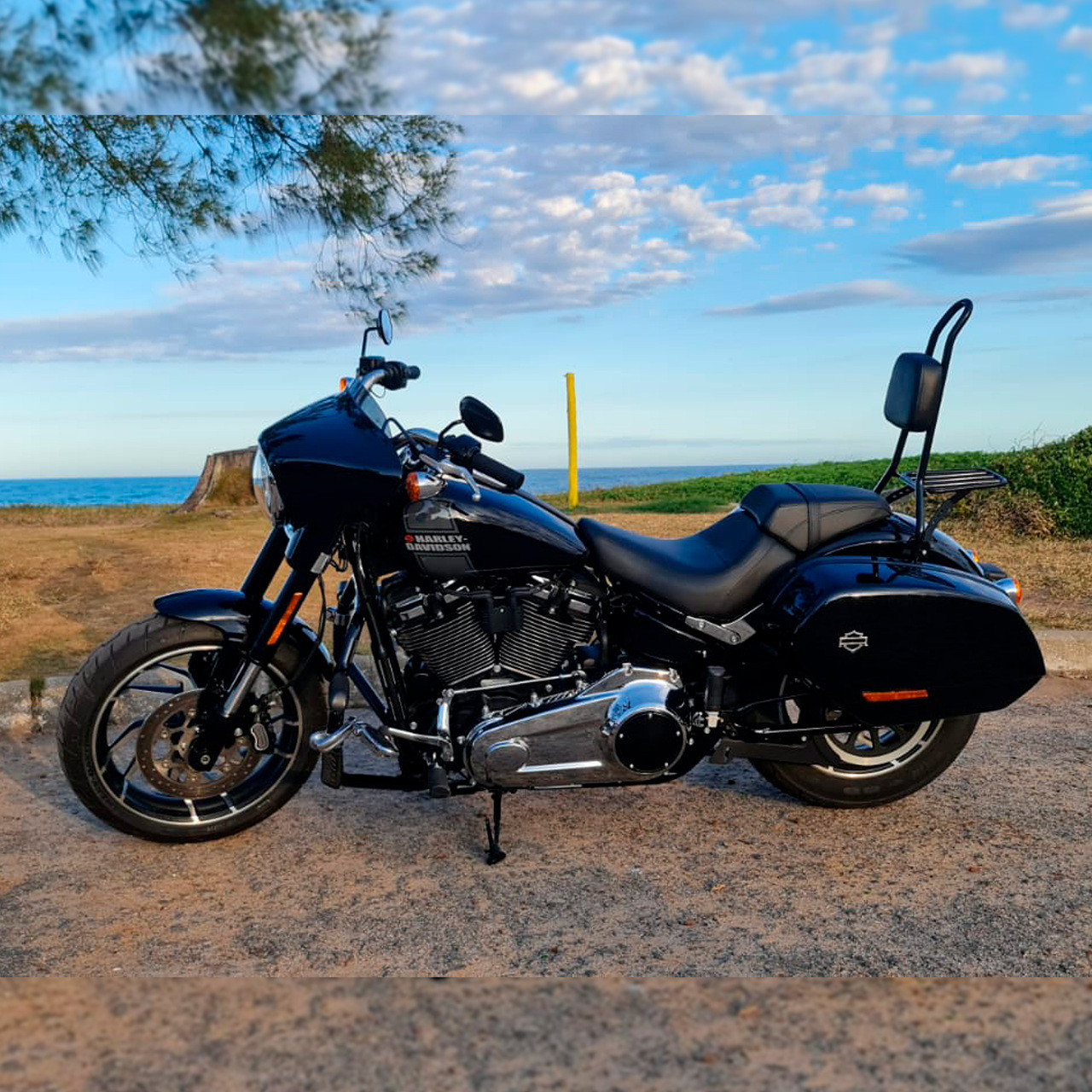 Sissy Bar King/Passenger Backrest 25" Detachable Luggage Rack for