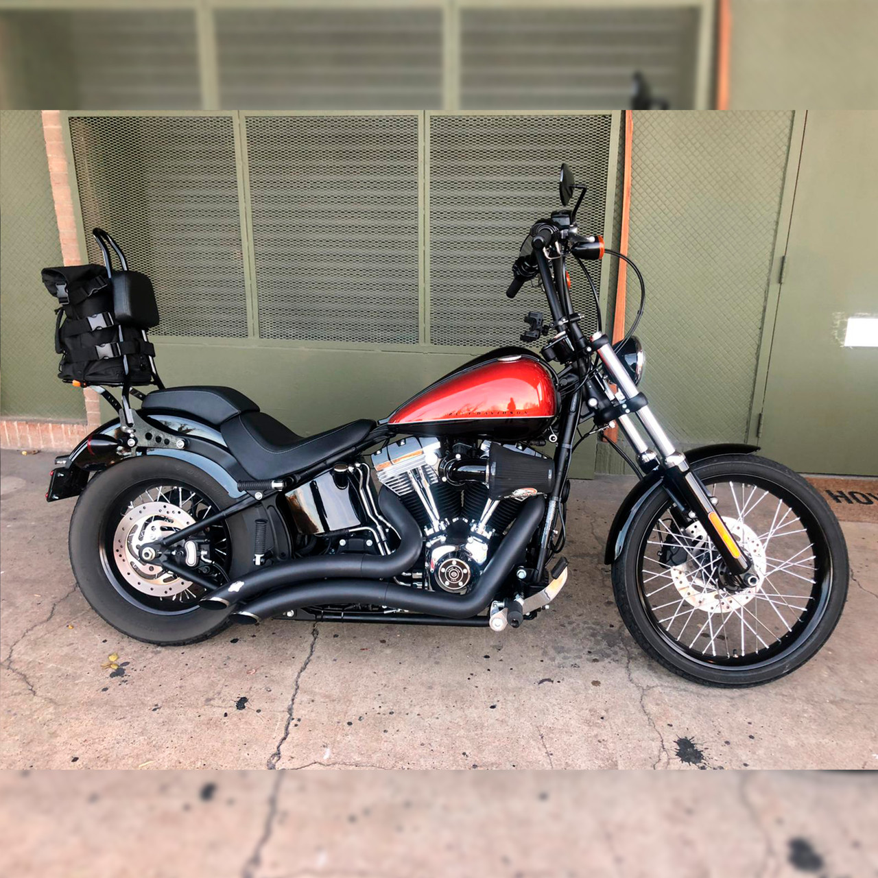 Sissy Bar King/Passenger Backrest 25" Detachable Luggage Rack for HarleyDavidson Softail