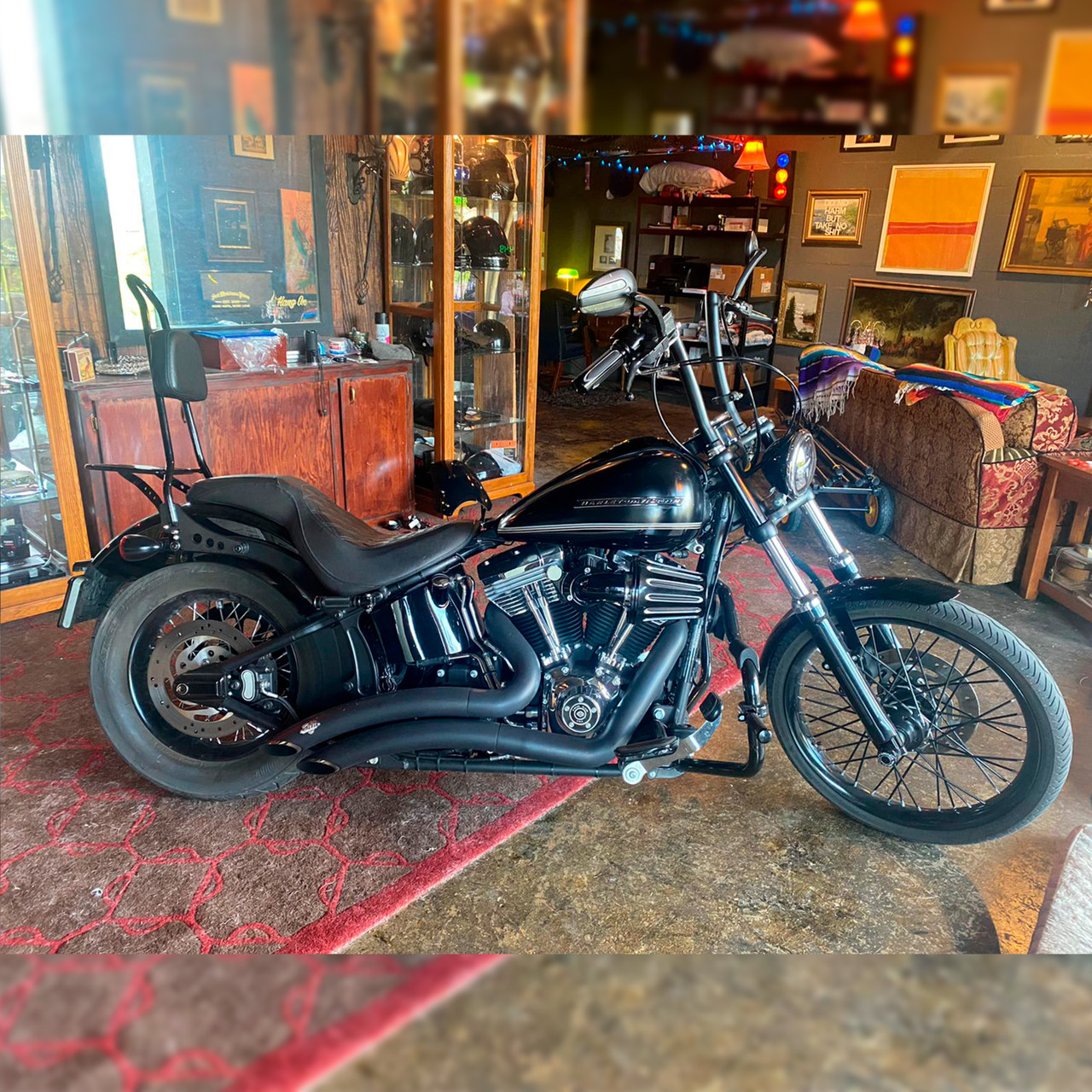 Sissy Bar King/Passenger Backrest 25" Detachable Luggage Rack for HarleyDavidson Softail