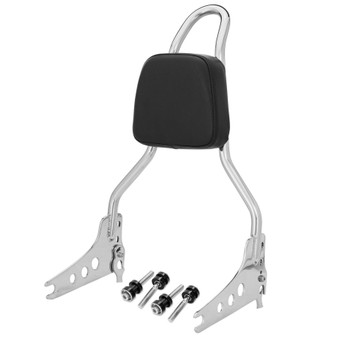 Sissy Bar King/Passenger Backrest 20" Detachable for Harley-Davidson Softail Breakout - Polished Stainless Steel