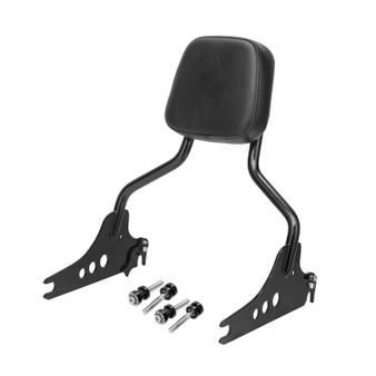 Sissy Bar King Low/Passenger Backrest 16" Detachable for Harley-Davidson Softail Breakout - Black