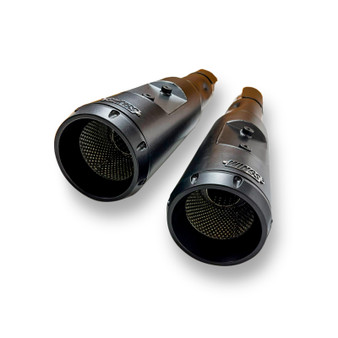 Low Shot 5" Slip-On Mufflers for Harley-Davidson Touring 3 - Black